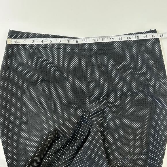 Talbots Capri Polka Dot Black White Pants 14 Women Polka Dots Classic Side Zip - Picture 10 of 10